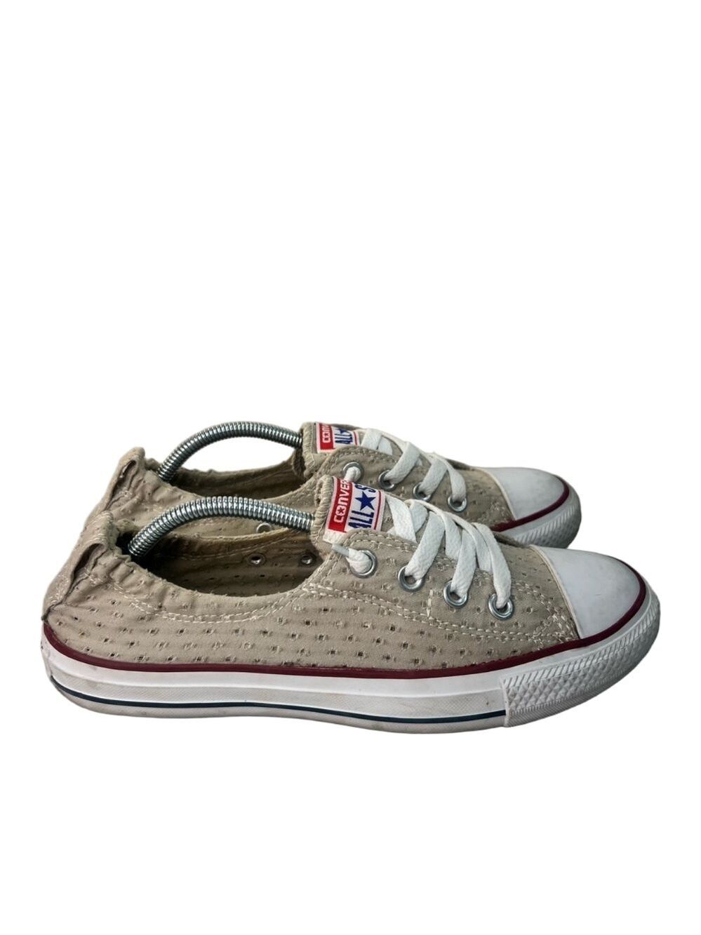 Converse Women's Chuck Taylor Cinch Tan Eyelet Shoe Size 8 #532